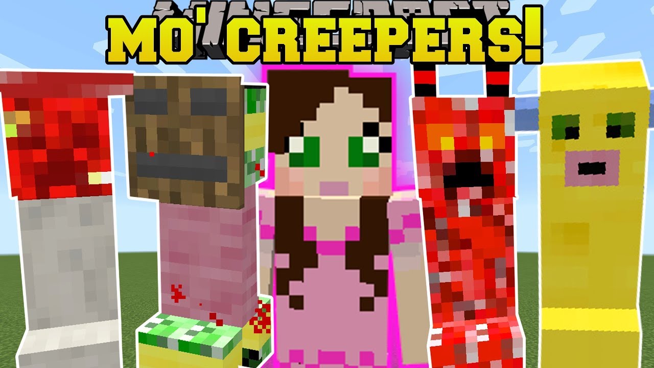 Minecraft: MO' CREEPERS!!! (15 NEW CRAZY CREEPERS!) Mod Showcase - YouTube
