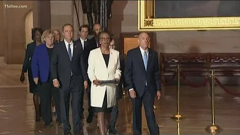 Articles of impeachment against Trump delivered from House to Senate