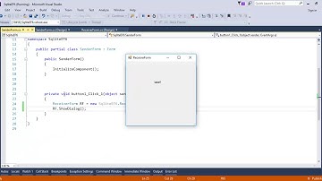 C#: Sending Data from one Windows form to another in windows form app