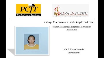 Web Project Task 09 | 1st Year | Java Institute | Tharani Kashmira