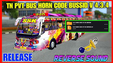 😎🎀🎉TN PVT BUS HORN CODE ❣️BUSSID V.4.3.4 RELEASED🎀🎀 DOWNLOAD🙏 @sktruebuslovergaming #bussid