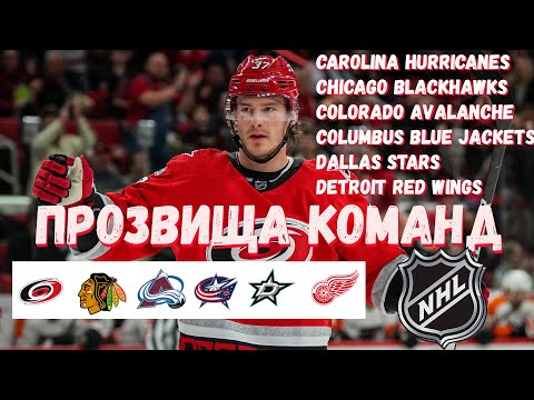 Видео: ПРОЗВИЩА Команд НХЛ - Carolina Hurricanes, Chicago Blackhawks, Colorado, Columbus, Dallas, Detroit