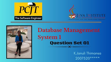 Database Question Series | Task 01 | Question 01 | Java Institute