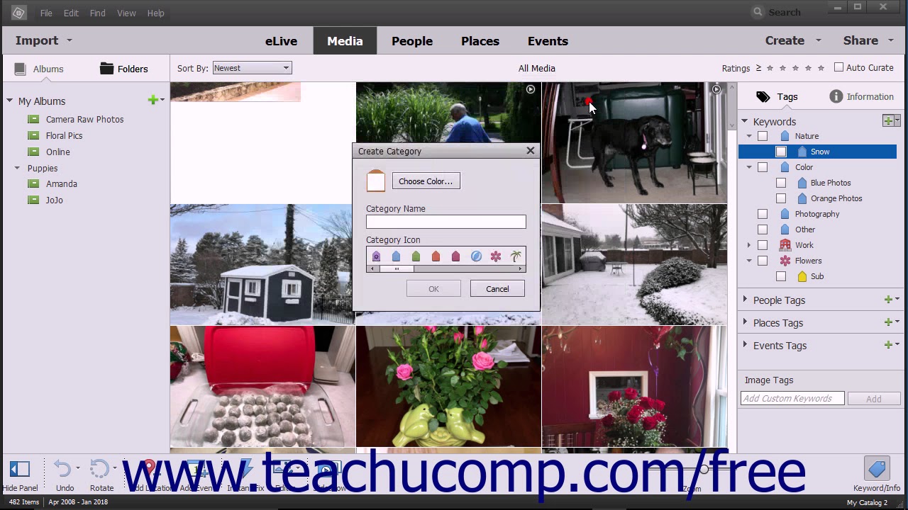 Photoshop Elements 2018 Tutorial Creating New Tag Categories Adobe ...