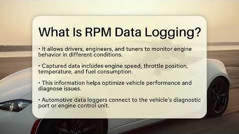 What Is RPM Data Logging? - Car Performance Pros