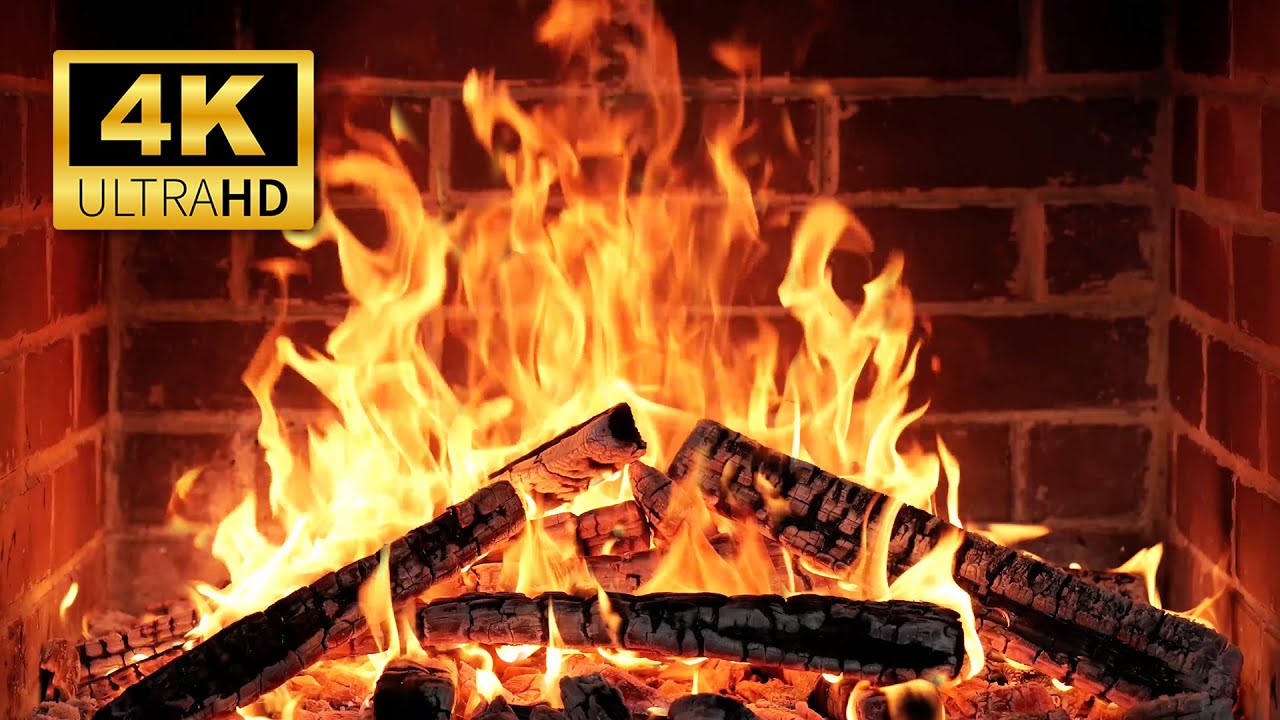 🔥 Cozy Fireplace Ambience - Fireplace Burning 4K with Crackling Fire Sounds for Relaxing Fire TV UHD