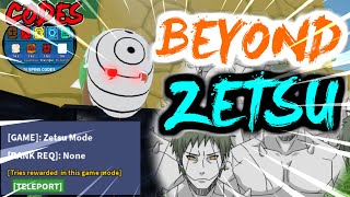 Codes Zetsu Game Mode Naruto Rpg Beyond 2X Exp