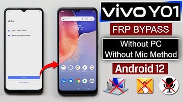 Vivo Y01 (V2118) Android 12 Frp Bypass Without Pc | Without Mic Method | Without Engineering Mode
