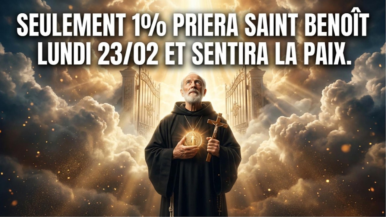 Seulement 1% priera Saint Benoît LUNDI 23/02 et sentira la paix