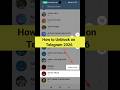 How to unblock on telegram 2026 | telegram par block ko unblock kaise kare #shorts #telegram