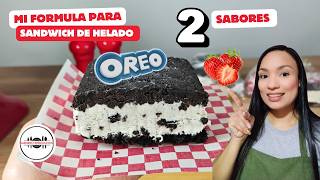 COMO HACER HELADO DE SANDWICH DE OREO Y DE FRESA 🍓 | CURSO COMPLETO | GENERA INGRESOS EXTRAS 🤑