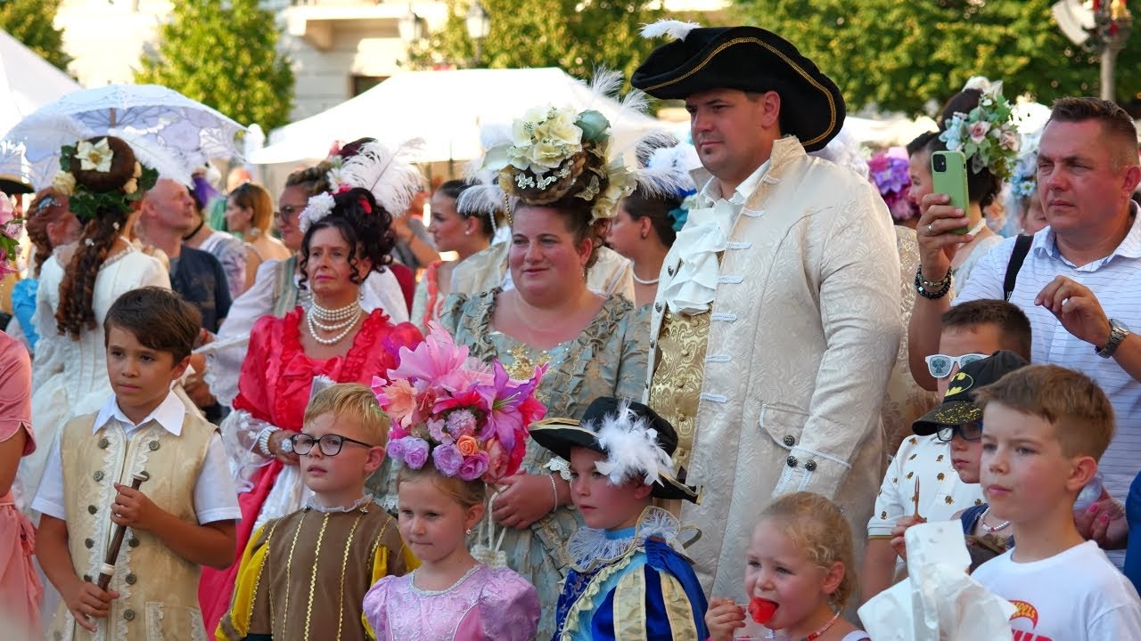 Győr Baroque Wedding Parade 2025 | Traditional Festival & Street Walk 🇭🇺 Travel Hungary