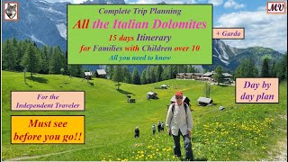 Complete Trip Planning –Dolomites 15 days Itinerary for Families with Kids 10+, all you need to know