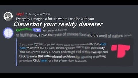 Cleverbot your reality disaster (Valentines special)