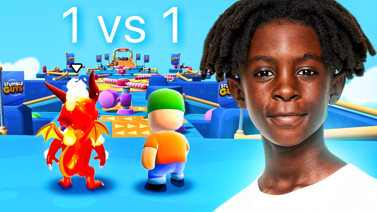 Reté a 1vs1 a Niños en Stumble Guys... *con premios*
