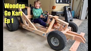 We build a Go Kart out of scrap 2x4 | Chassis, suspension & steering