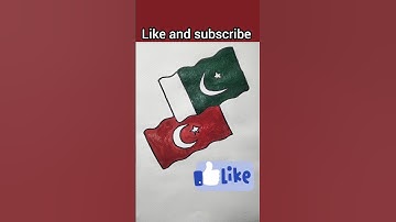 Pakistan and Turkiye flag #shorts #shortvideo #viralshorts #art