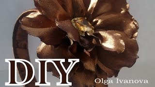 Цветок из ленты своими руками Flower Ribbon hand made Цветок из ленты своими руками Flower Ribbon hand made