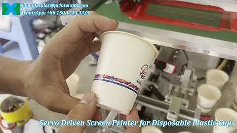 Servo Driven Screen Printing Machine for Plastic Cups Silk Screen Printer