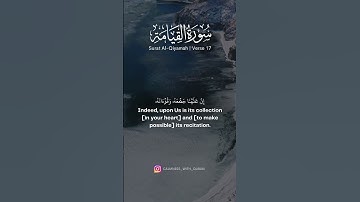 سورة القيامة 14 19 #holyquran #quran #quranverses #سورة_القيامة #قرآن