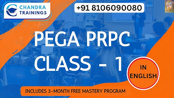 PEGA CLASS-1 || CHANDRA TRAININGS || Newbatch DEC 15 2025-|| Click link below to know more ||#pega
