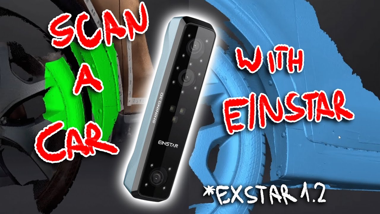 Kia car 3d scanned with Shining Einstar 3d scanner (EXSTAR v1.2) - YouTube