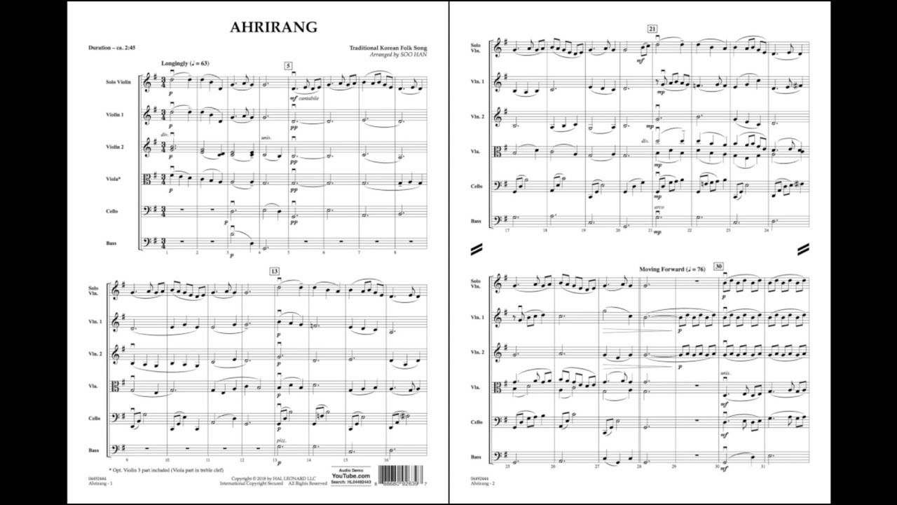 Ahrirang arranged by Soo Han