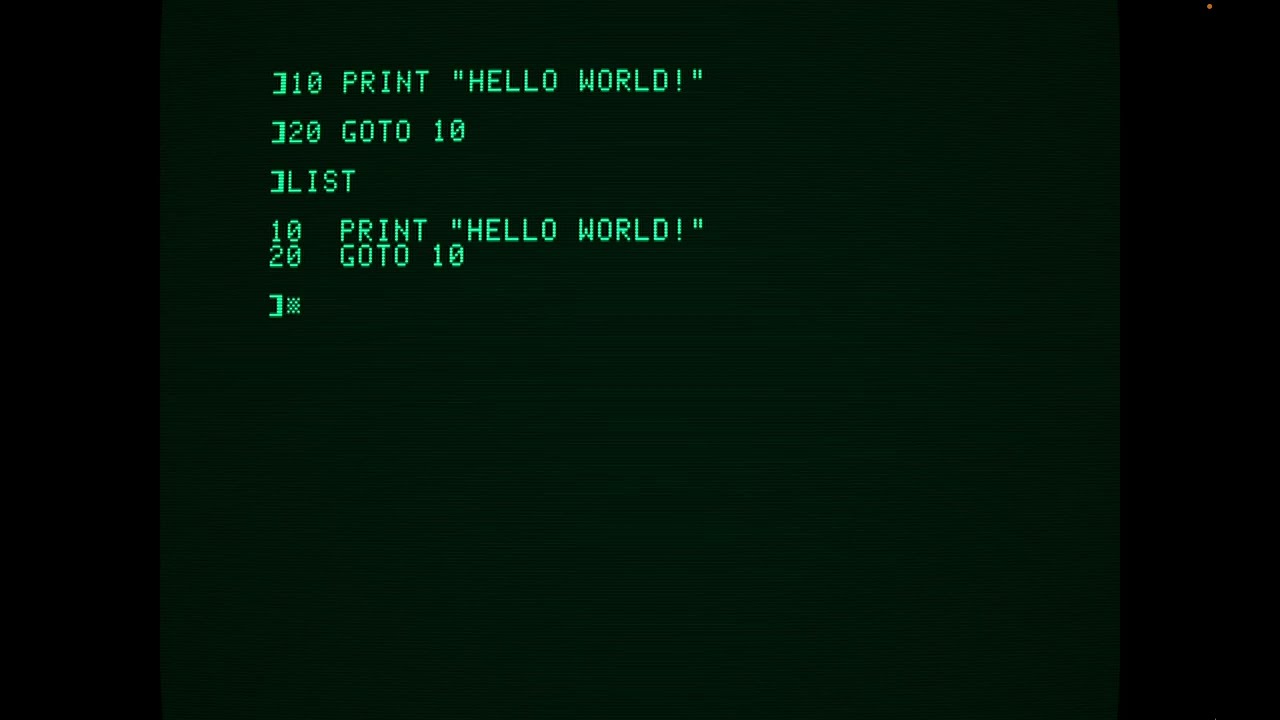 ASMR Programming - Apple II Applesoft BASIC - Hello World