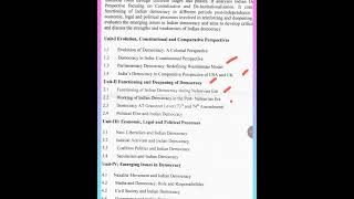 Minor political science syllabus || Sem 3rd || 🌷#syllabusdiscussion #politicalscience