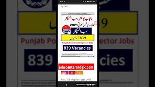 PPSC Sub inspector jobs 2021 advertisement | Punjab police Sub inspector jobs 2021-2022