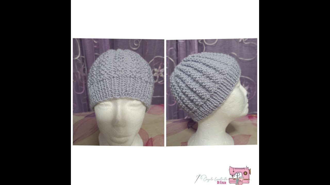 Cappello ai ferri 🧶🧢 Super facile e veloce/Knitted hat