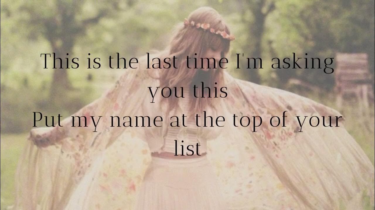 The Last Time Taylor Swift Lyrics