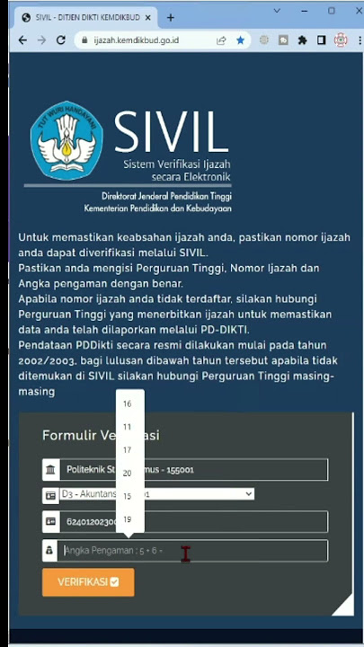 CEK PIN IJAZAH DI SIVIL-DITJEN DIKTI KEMDIKBUD #Shorts