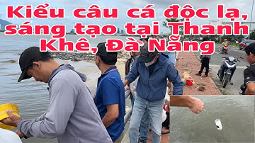 Kiểu câu cá đối độc đáo, sáng tạo của các tay câu tại cầu Phú Lộc, Thanh Khê, Đà Nẵng!