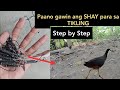 TUTORIAL How to make a SHAY Trap for breasted waterhen