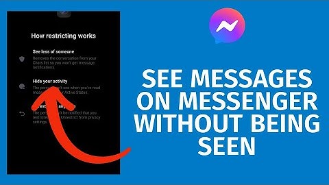 How To See Messages On Messenger Without Being Seen (Full Tutorial)