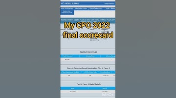 SSC CPO final scorecard 🥺/ Sub-inspector ITBP.❤️ #cpo2022 #motivation #subinspector