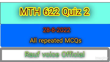 MTH622 Quiz 2 2022
