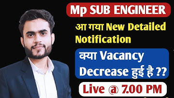 Mp Sub Engineer New Detailed Notification | Mp Sub Engineer Vacancy 2022 | Mp Sub Engineer Form fill