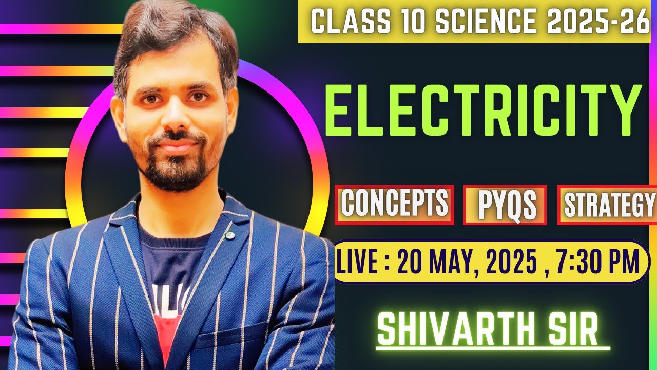 CLASS 10 SCIENCE : ELECTRICITY ( CONCEPT & PROBLEMS ) - YouTube