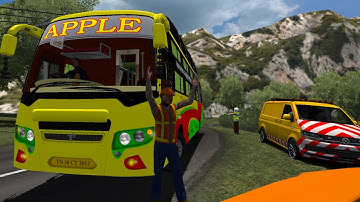 Prakash BV maxima Sleeper | on  a hill road | Evening ride| Night ride| APPLE sleeper bus