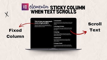 Elementor Sticky column when Text Scrolls 🔥 WordPress Elementor Pro Tricks
