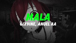 6ix9ine, Anuel Aa - MALA | Spanish - English Lyrics