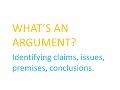 Critical thinking what is an argument