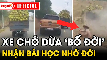 Xe chở dừa cồng kềnh THÁI ĐỘ "BỐ ĐỜI" ko cho ai vượt… bị người đi đường DẠY CHO BÀI HỌC | SaigonTV
