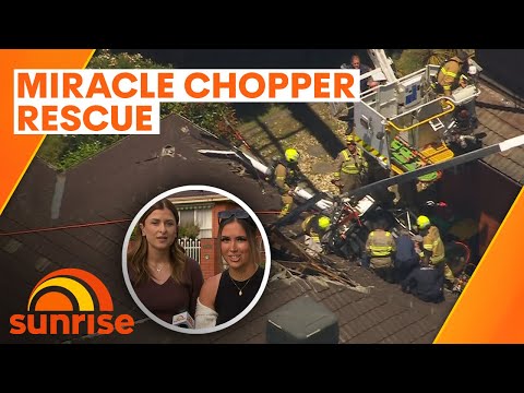 Chopper pilot's miracle rescue after crashing into melbourne home | sunrise