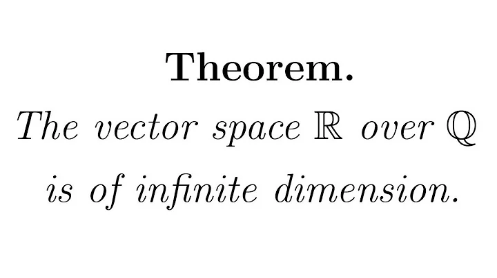 Vector Spaces 2: Proof that R over Q is of infinite dimension