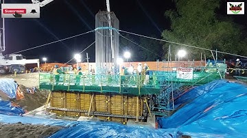 RAILWAY PROJECT : CONCRETE POURING OF PILE CAP P806 AND REBAR &FORMWORKS INSTALLATION PART-2