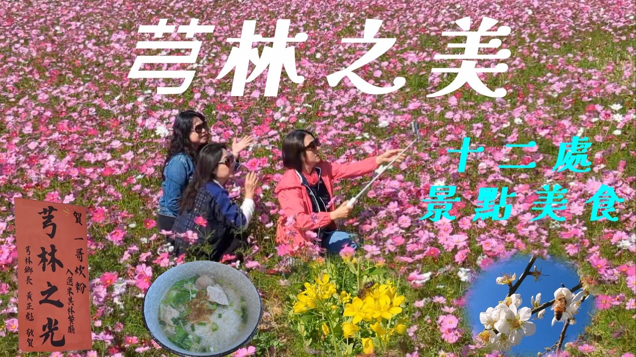 新竹芎林美食景點輕旅行：竹22波斯菊油菜花/一哥炊粉/J6覓境咖啡/三段崎古道/沐窠麵包/天水堂梅花/阿東窯烤雞/新美珍蛋糕/鄧雨賢紀念公園/飛鳳山步道(二月系列一)