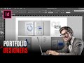 Portfolio for designers with resume in adobe indesign